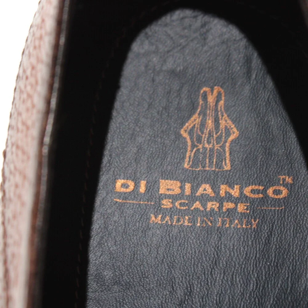Di Bianco NWB Derby Dress Shoes Size 42.5 (US 9.5) in Brown Peccary Leather